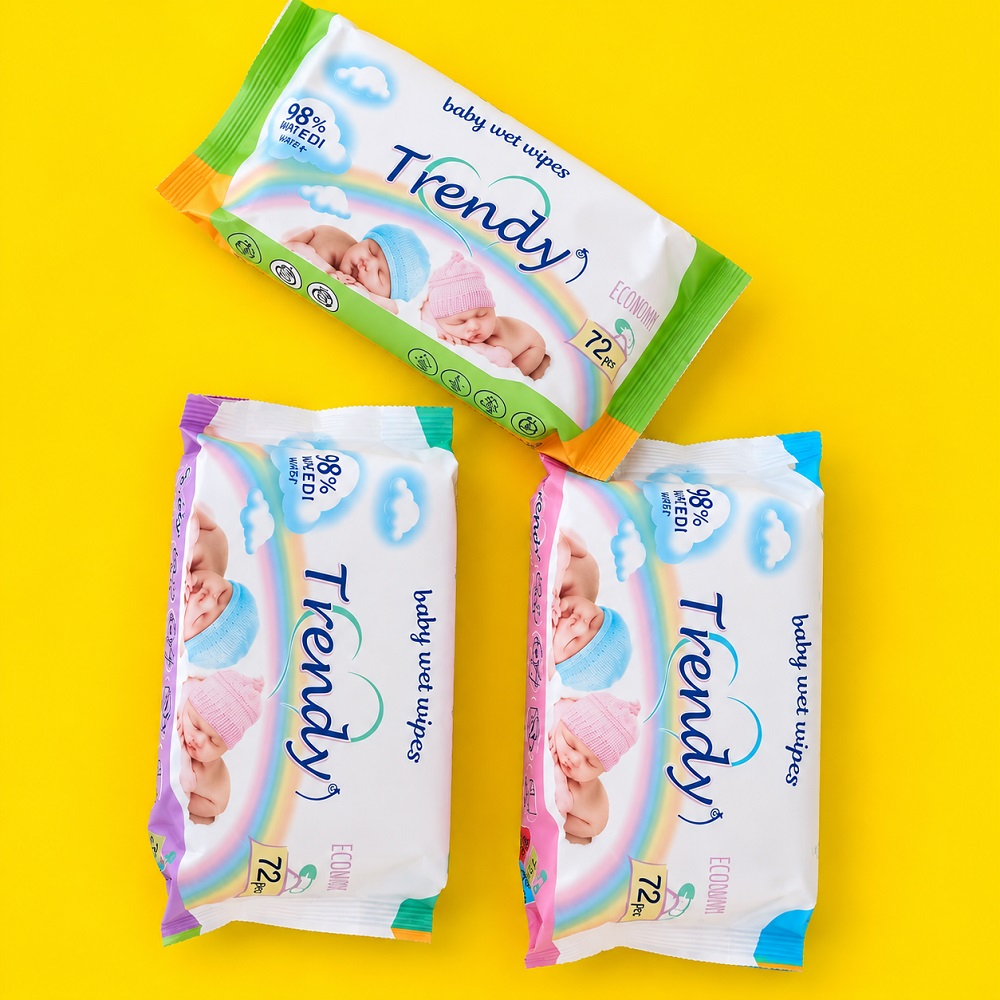 Бебешки мокри кърпички Trendy Economy, 72 броя 19 Бебешки мокри кърпички Trendy Economy, 72 броя