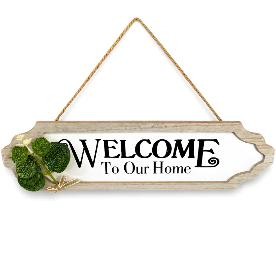 Декоративна табела Welcome to Our Home, MDF, 40x11,5 см 11 Декоративна табела Welcome to Our Home, MDF, 40x11,5 см