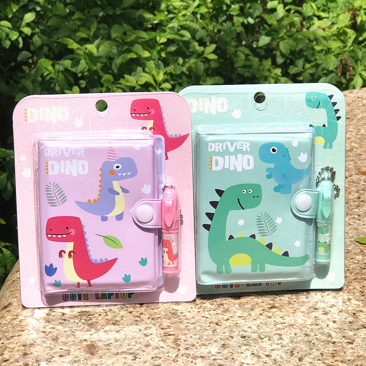 Цветно тефтерче Dino с кожени корици и мини химикалка 4 Цветно тефтерче Dino с кожени корици и мини химикалка - Image 4