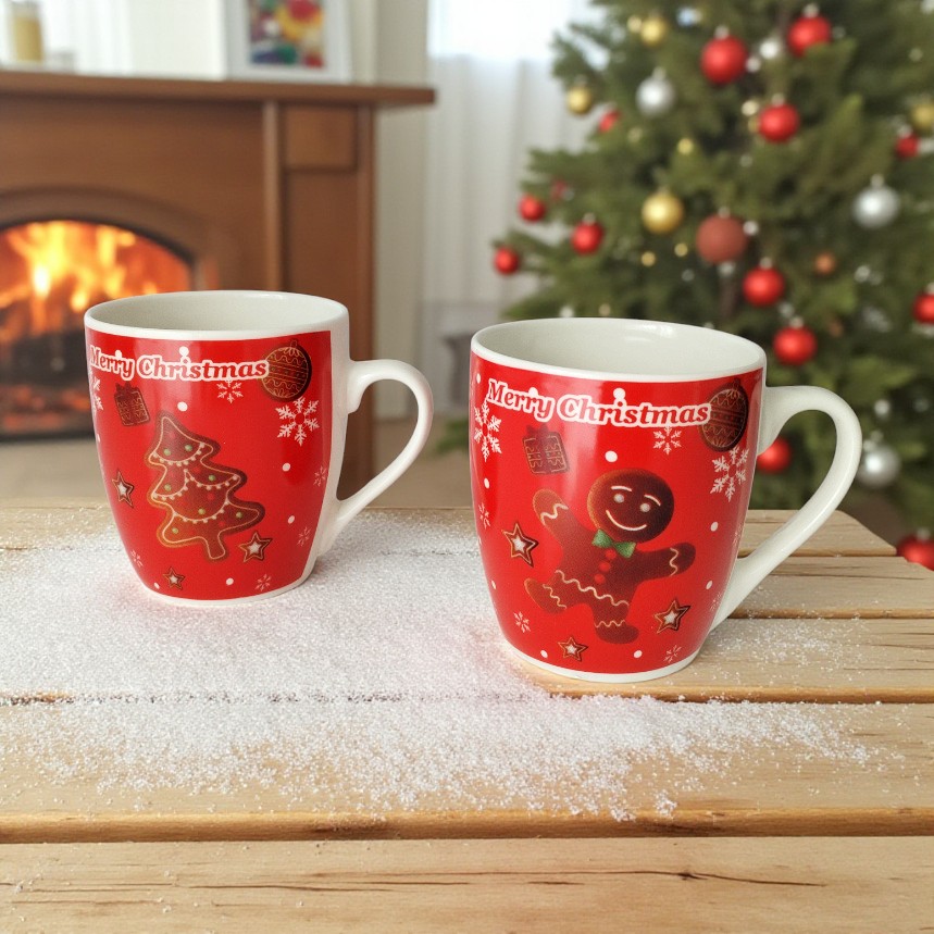Керамична коледна чаша Бисквитки Merry Christmas, 250 ml 6 Керамична коледна чаша Бисквитки Merry Christmas, 250 ml - Image 6