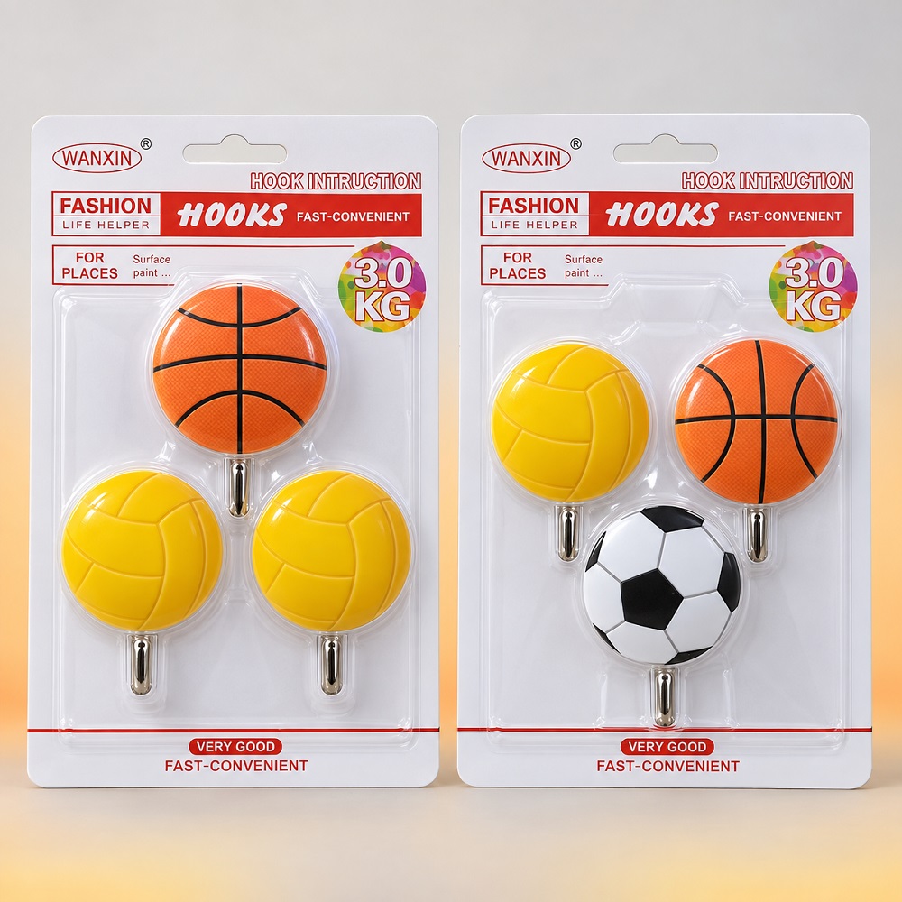 Лепящи pvc закачалки Спортни топки, 3 броя