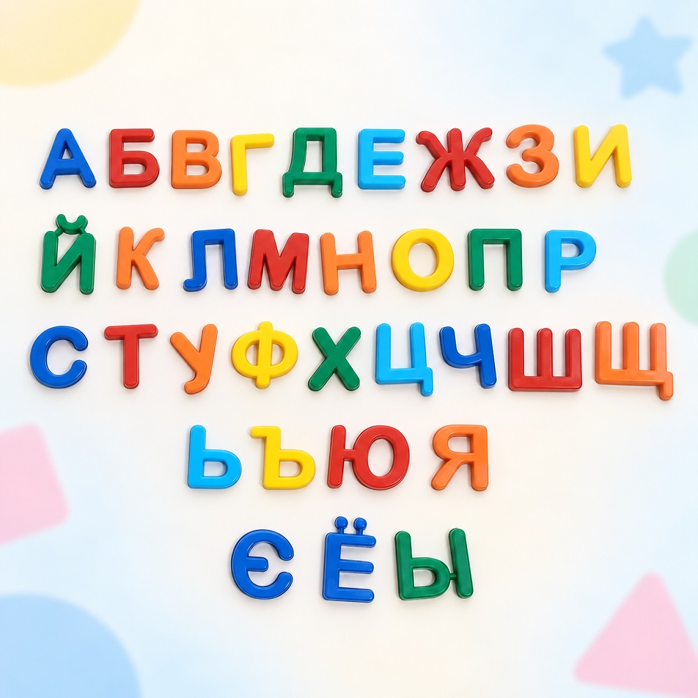 Комплект цветни магнитни букви – 33 части, дължина 3 см 2 Комплект цветни магнитни букви – 33 части, дължина 3 см - Image 2