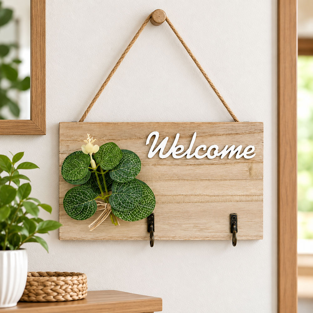 Закачалка за ключове с 2 кукички - WELCOME или HOME 4 Закачалка за ключове с 2 кукички - WELCOME или HOME - Image 4