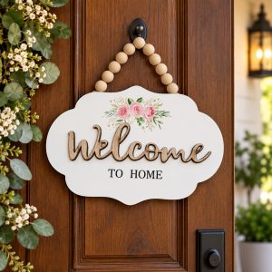 Декоративна табелка за врата „Welcome to Home“