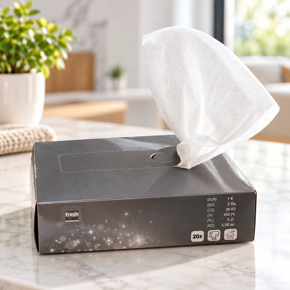 Почистващи кърпи Fresh & Clean – 20 броя, 22 × 29 см 2 Почистващи кърпи Fresh & Clean – 20 броя, 22 × 29 см - Image 2